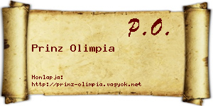 Prinz Olimpia névjegykártya